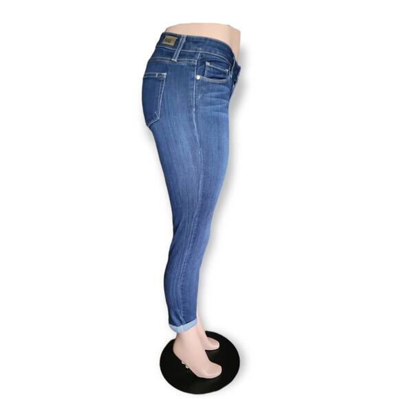 PAIGE Skyline Skinny Crop Jeans – Dark Wash, Size 26, Mid-Rise Stretch Denim - Picture 7 of 10